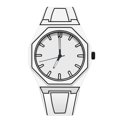 FENSIR® Creative Sketch Watch | Sports Fashion Quartz Minimalist Black | White Anime Series Design | Waterproof Timepiece | Ideal for Weddings & Parties-MDV|B0DXVKXF37