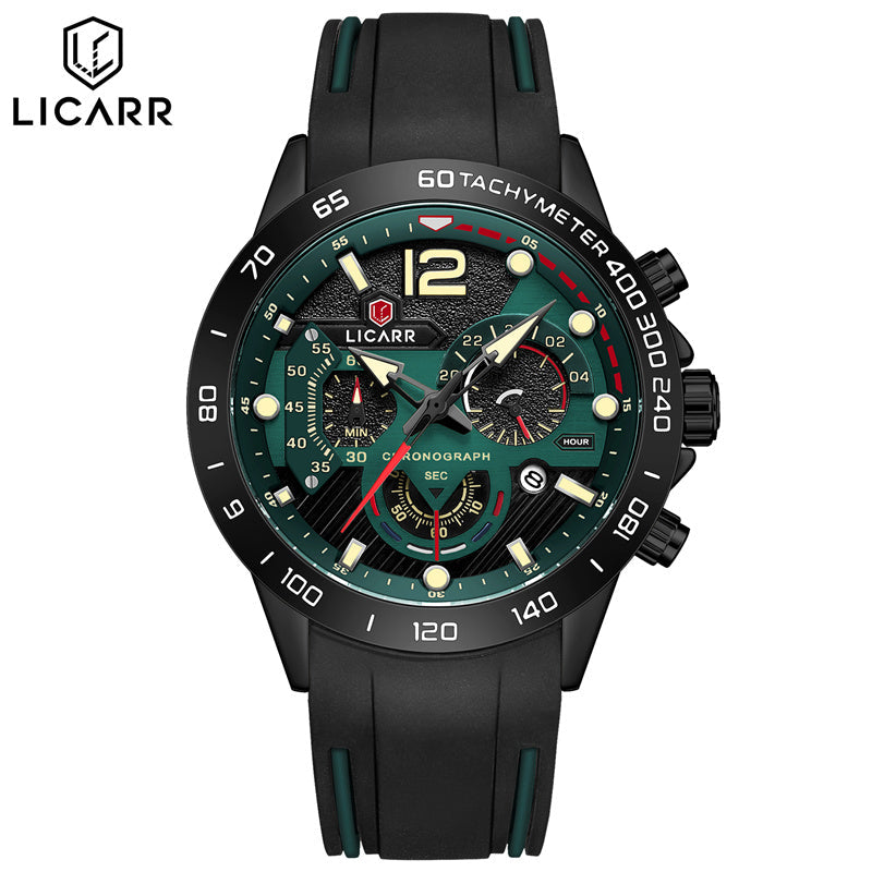 LICARR 9511 Men's Sports Watch - Quartz Movement, Chronograph