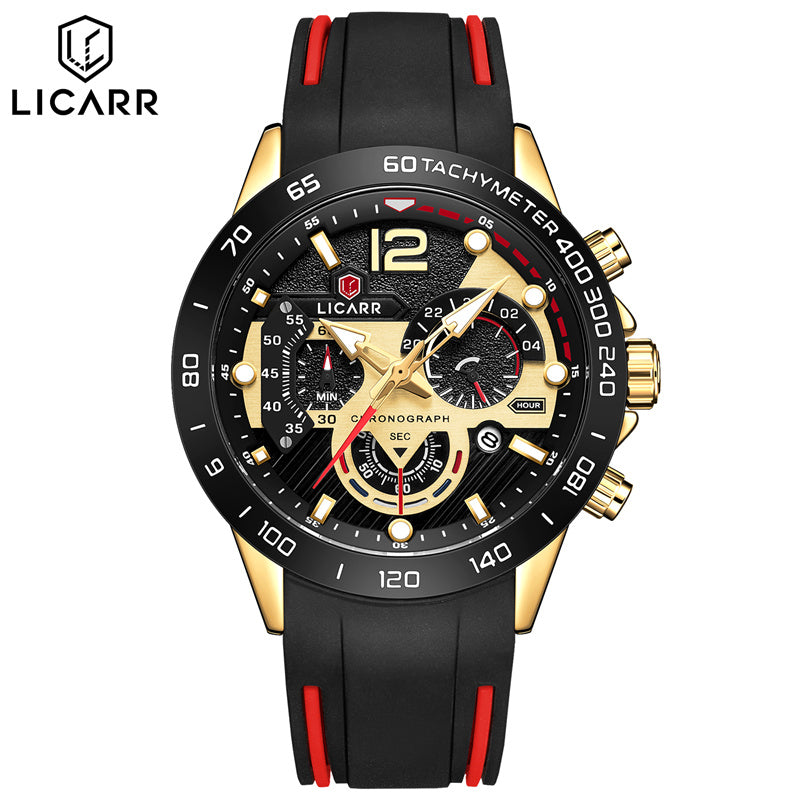 LICARR 9511 Men's Sports Watch - Quartz Movement, Chronograph