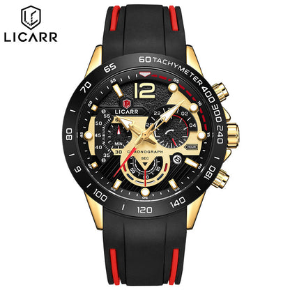 LICARR 9511 Men's Sports Watch - Quartz Movement, Chronograph