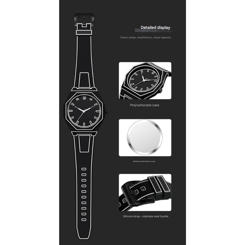FENSIR® Creative Sketch Watch | Sports Fashion Quartz Minimalist Black | White Anime Series Design | Waterproof Timepiece | Ideal for Weddings & Parties-MDV|B0DXVKXF37
