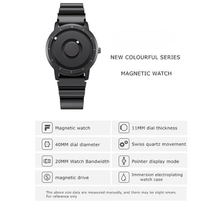 AOCASDIY® Men's & Women's Magnetic Watch | 40mm Dial, Ball Bearing Design, Waterproof Wristwatch|B0F2HQ23LM