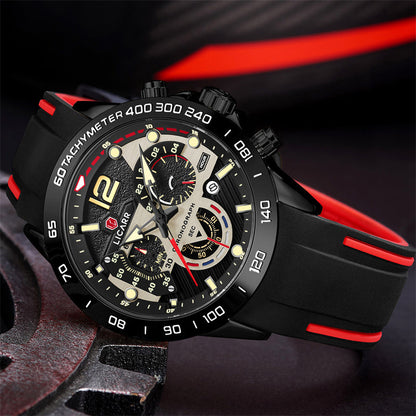 LICARR 9511 Men's Sports Watch - Quartz Movement, Chronograph