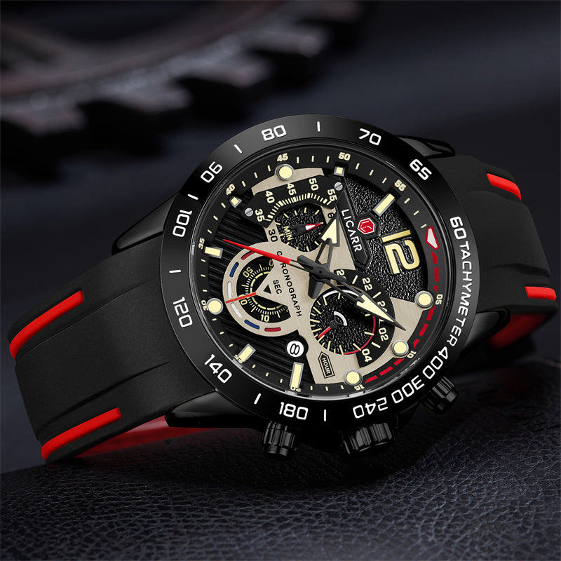 LICARR 9511 Men's Sports Watch - Quartz Movement, Chronograph