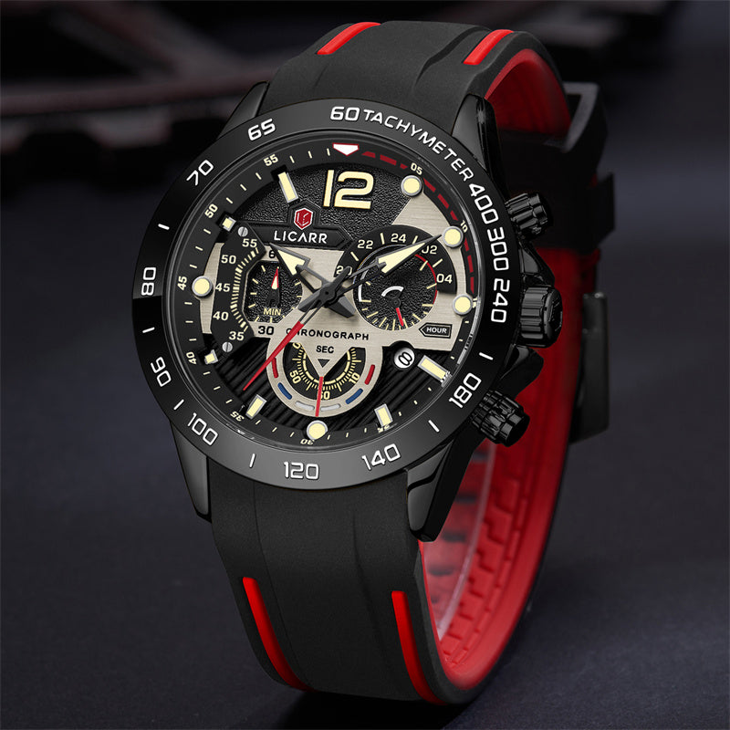 LICARR 9511 Men's Sports Watch - Quartz Movement, Chronograph
