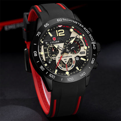 LICARR 9511 Men's Sports Watch - Quartz Movement, Chronograph