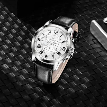 Taxau Relojes Cronógrafo Para Hombres Con Correa De Cuero