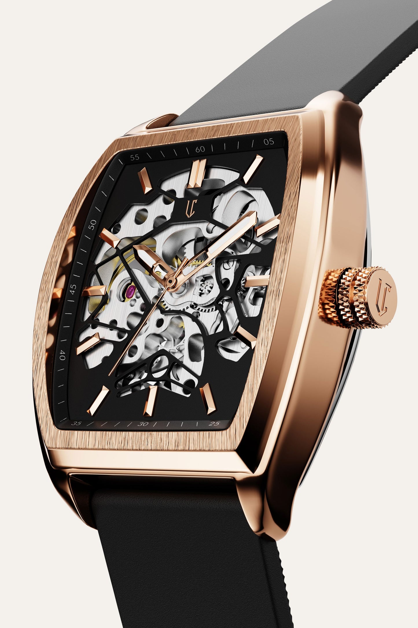 Onirique Skeleton Rose Gold Watch — Where Art Meets Time