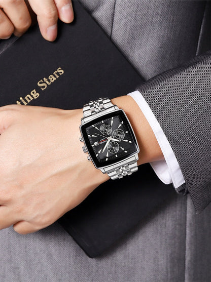 New Men's Multifunctional Waterproof Quartz Watch