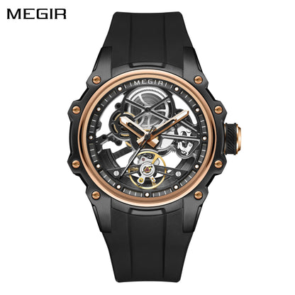 Luxury Automatic Mechanical Watch for Men Stainless Steel Case Skeleton Waterproof