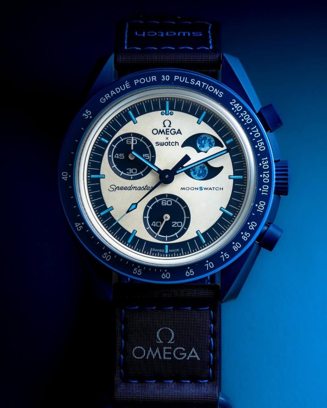 OM*GA x SWATCH MOONSWATCH – MISSION TO THE SUPER BLUE MOONPHASE*