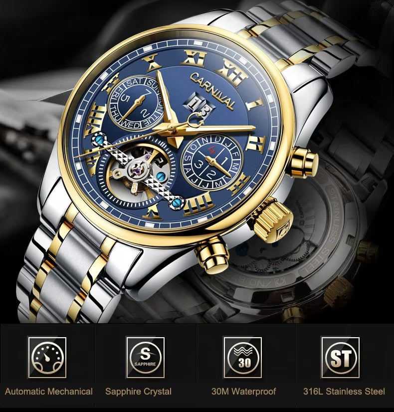 Carnival Swiss Automatic Men’s Watch – Where Luxury Meets Precision