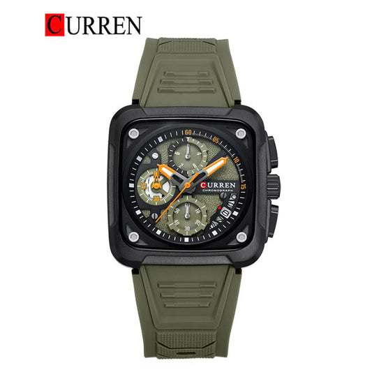 CURREN 8461 Men's Rubber Straps Watch