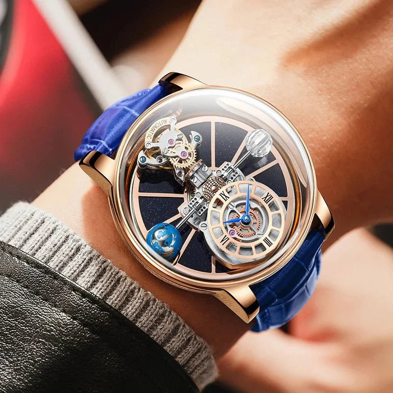 Galactic Pioneer Chronograph Tourbillon Luxury Watch - Shark & Sapphire