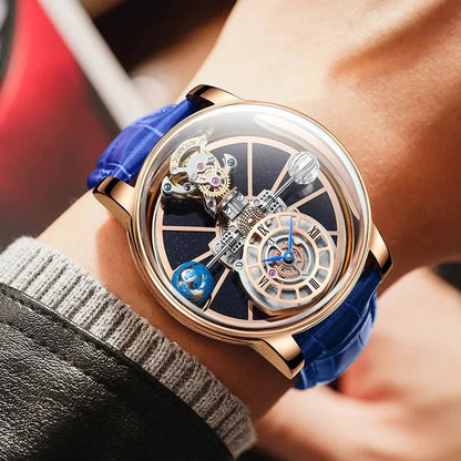Galactic Pioneer Chronograph Tourbillon Luxury Watch - Shark & Sapphire
