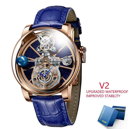 Galactic Pioneer Chronograph Tourbillon Luxury Watch - Shark & Sapphire