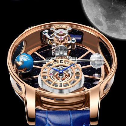 Galactic Pioneer Chronograph Tourbillon Luxury Watch - Shark & Sapphire