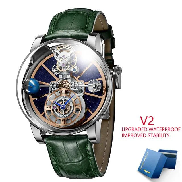 Galactic Pioneer Chronograph Tourbillon Luxury Watch - Shark & Sapphire