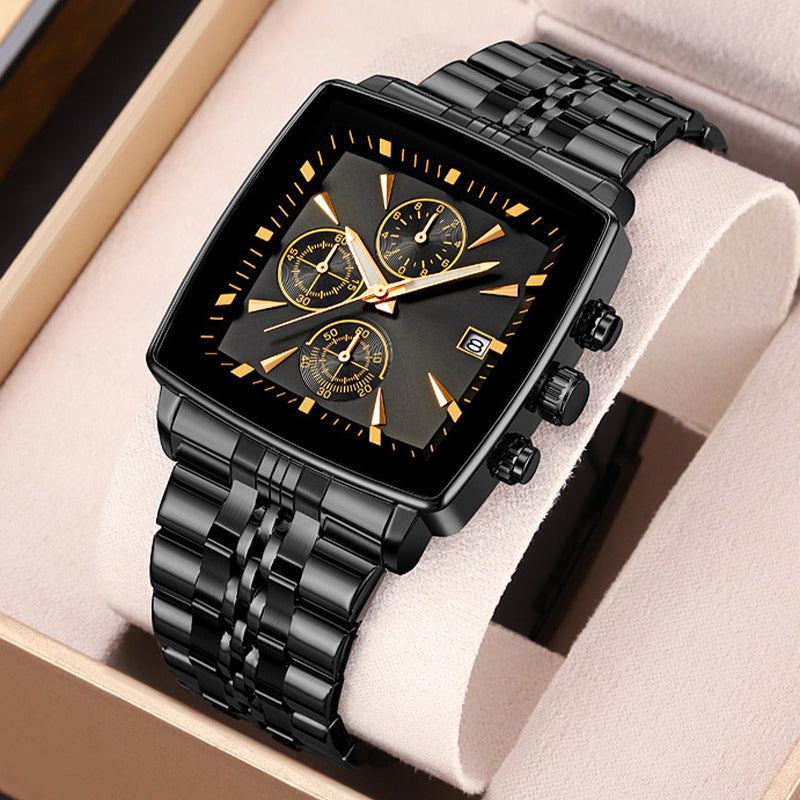 New Men's Multifunctional Waterproof Quartz Watch