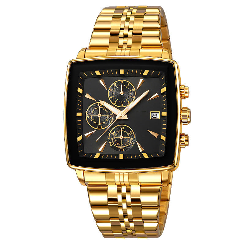 New Men's Multifunctional Waterproof Quartz Watch