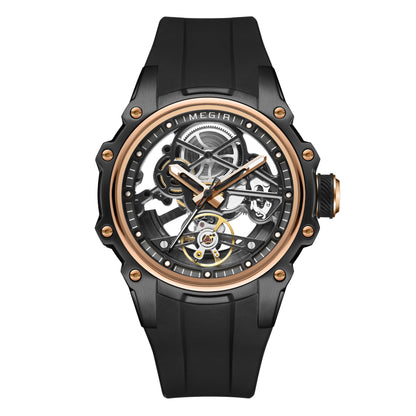 Luxury Automatic Mechanical Watch for Men Stainless Steel Case Skeleton Waterproof
